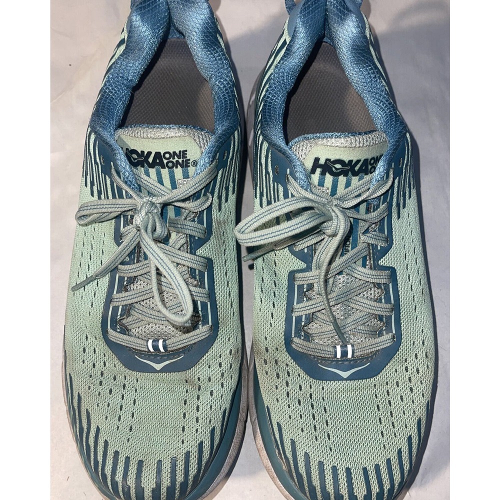 Size 9.5 -‎ Hoka One One Clifton 5 Green - 1093756-GSCN